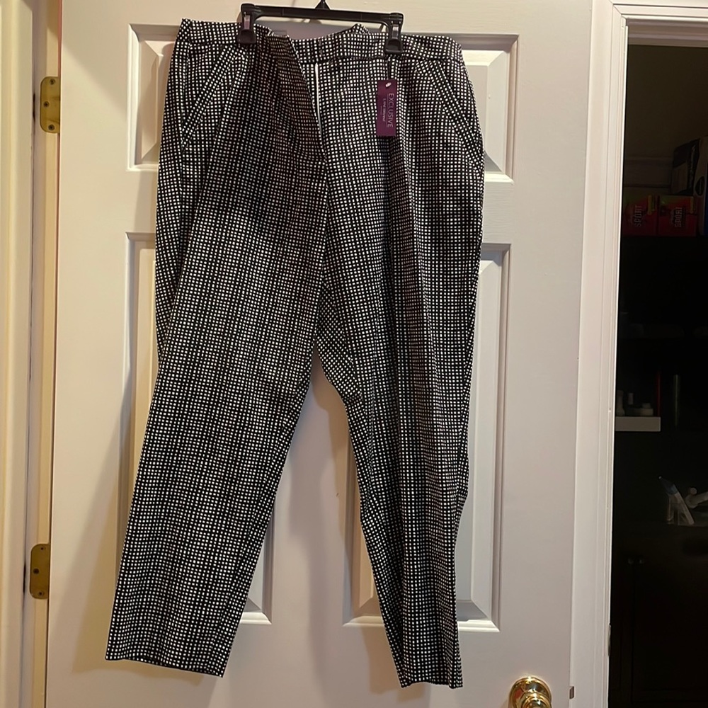 Lane Bryant black and white ankle pants